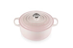 Cocotte Signature en fonte emaillee Ronde 20 cm SHELL PINK
